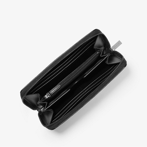 Michael Kors Black Rainbow Logo Long Zip Wallet - Picture 3 of 8